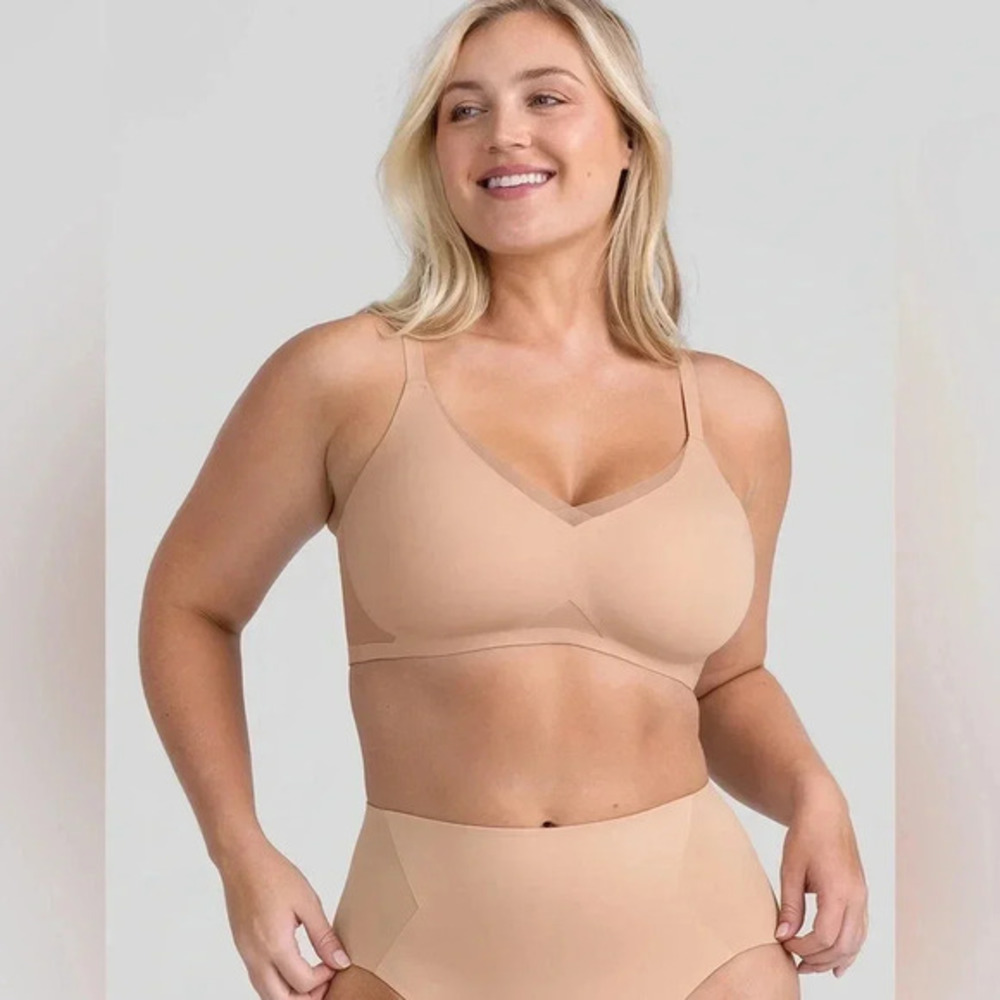 NEW HoneyLove Crossover Bra Sand 2X B2983
